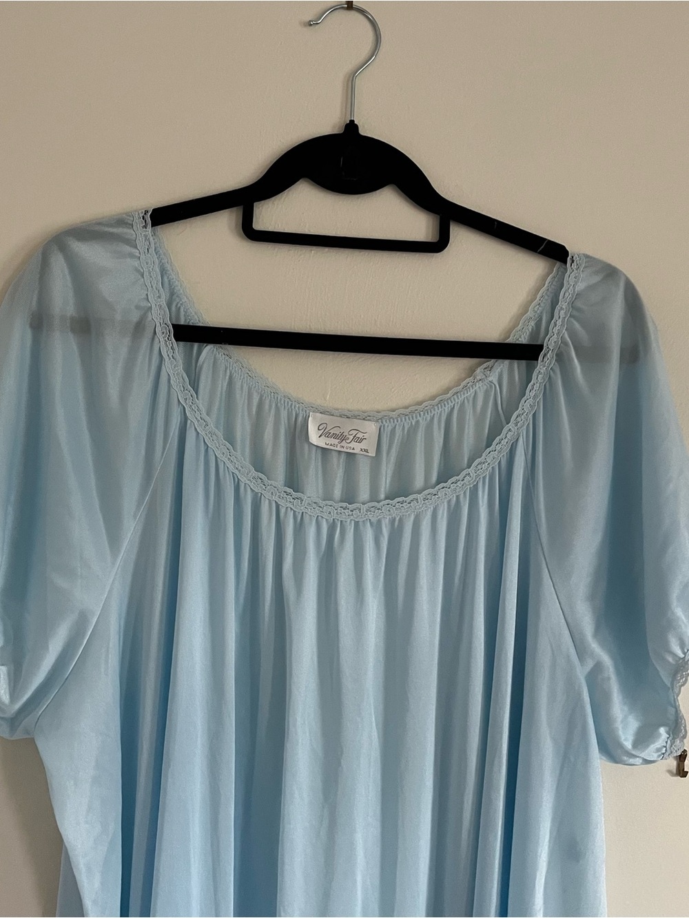 Vintage Vanity Fair Blue Chiffon Nightgown – 2XL